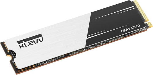 KLEVV CRAS C910 500GB M.2 2280 NVMe PCIe Gen4x4 Laptop & Desktop Internal SSD Heatsink Included, up to 5000MB/s (K500GM2SP0-C91)