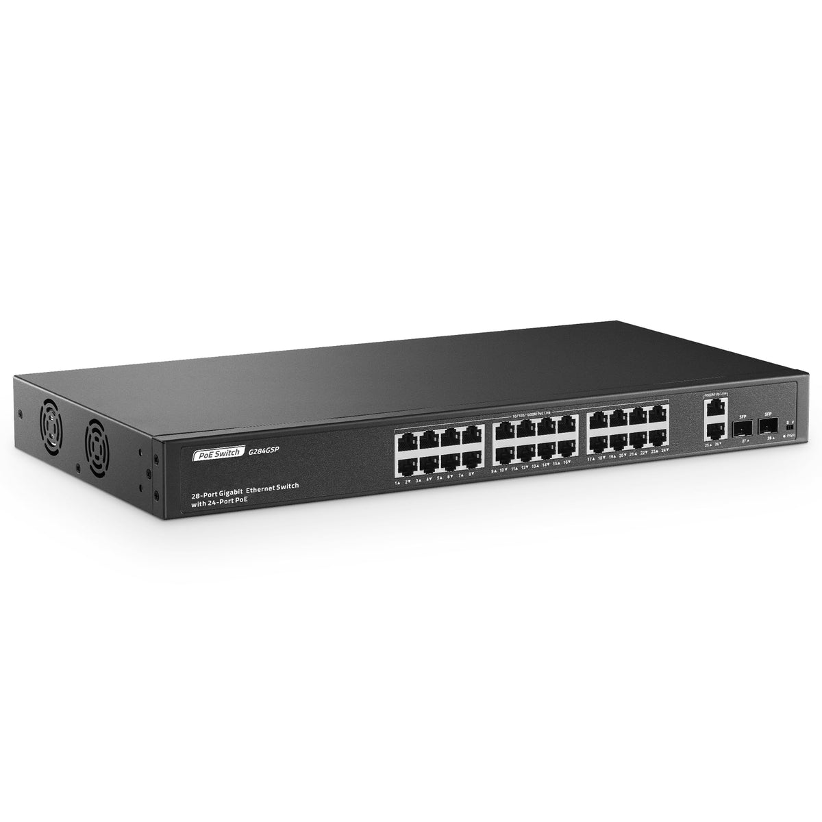 48 Port Full PoE Gigabit Switch with 2 Gigabit SFP, IEEE802.3af/at Max 800W, YuLinca Unmanaged Rackmount Gigabit PoE Switch