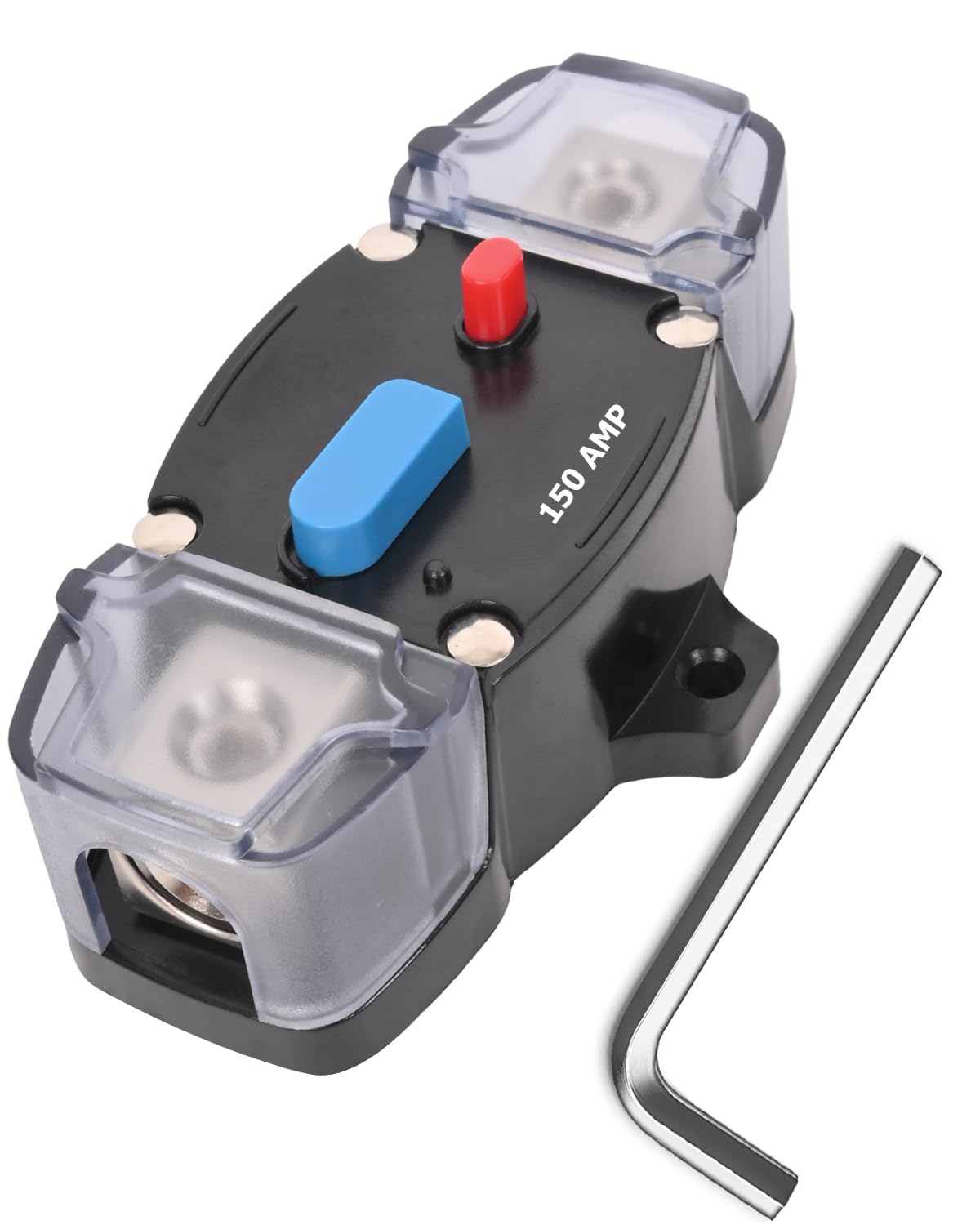 BULVACK 150 Amp Circuit Breaker with Manual Reset Waterproof Inline Fuse Inverter for Marine Trolling Motors Boat ATV Manual Power, Suface Mount, 12V-48V DC