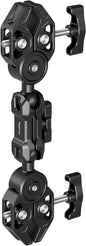 SMALLRIG Double Super Clamp Mount with Magic Arm, 360° Ballhead Pole Clamp for Umbrella, Chair Monitor Desk Photo Studio Light Stand, Photography Reflector, Motorcycle,Tripod Mount for Cross Bar