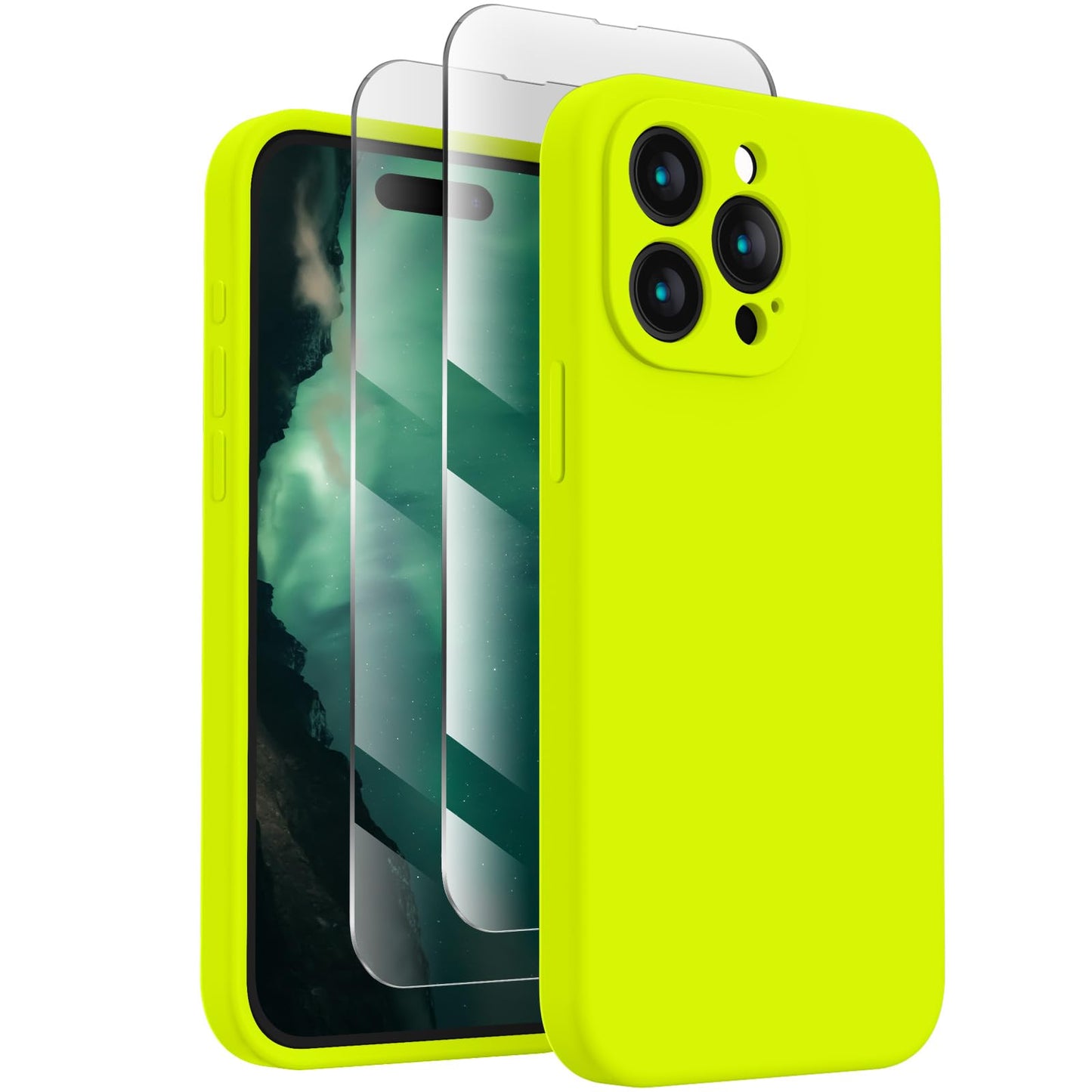 FireNova Designed for iPhone 15 Pro Case, 6.1", Fluorescent Green