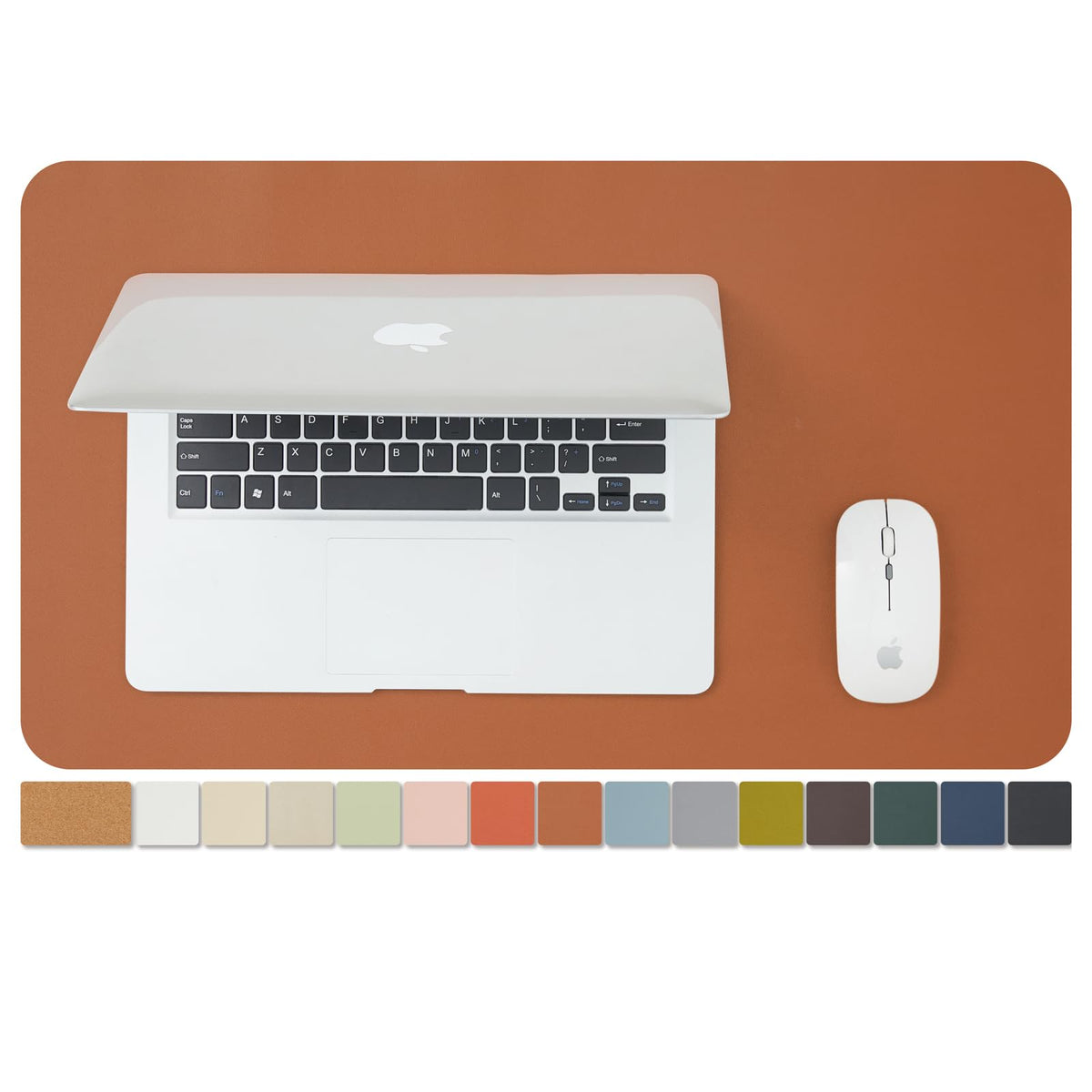 Cork Desk Mat - Dual-Sided Desk Pad for Office and Home - Desk Organization and Accessories - Ideal for Large Mouse Pad and Desk Mats on Top of Desks(Olive Green,80cmx 40cm)