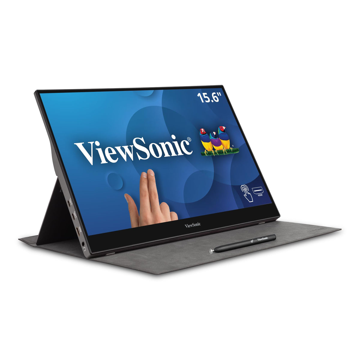 ViewSonic TD1656-2K 16 Inch 1600p Touch Screen Portable Monitor, USB C