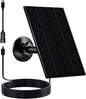 Zivif 4W Solar Panel for Security Camera, Solar Panel Charger with USB-C & Micro USB Ports, Compatible with Rechargeable Battery Camera, 360° Adjustable Mount