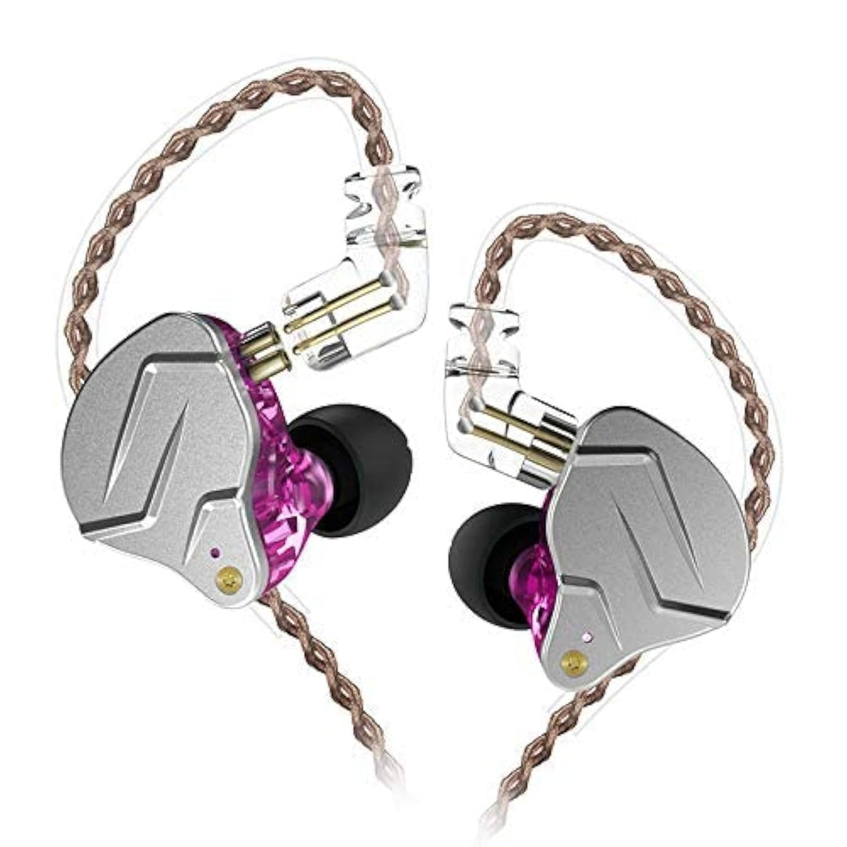 KZ ZSN Pro Dual Drivers 1BA 1DD in Ear Earphones HiFi Power Bass Earbuds Headphones High Clarity Sound Wired Earphones with Detachable Cable for Audiophile Musician
