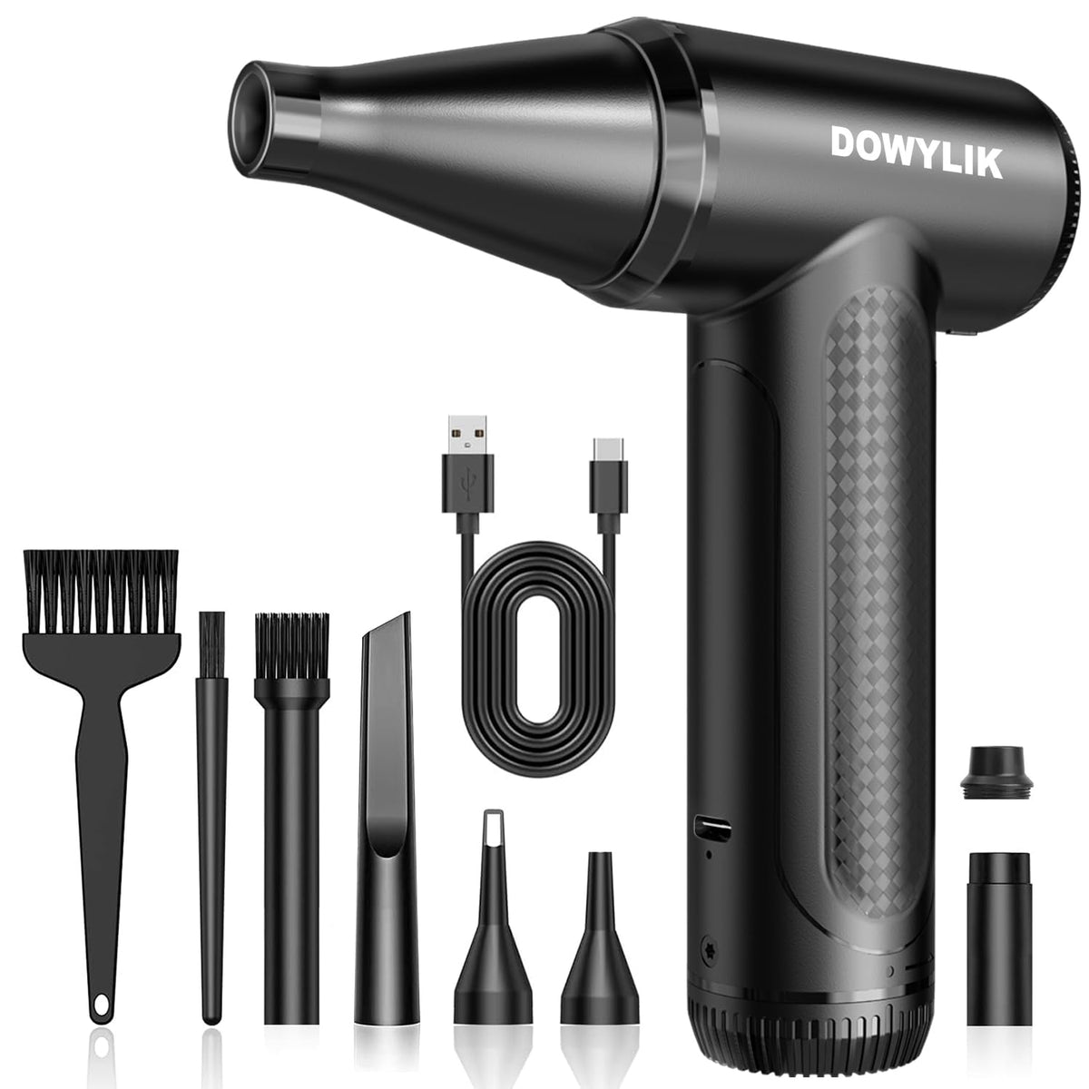 DOWYLIK Compressed Air Duster - 150000RPM Brushless Motor, Mini Air Blower