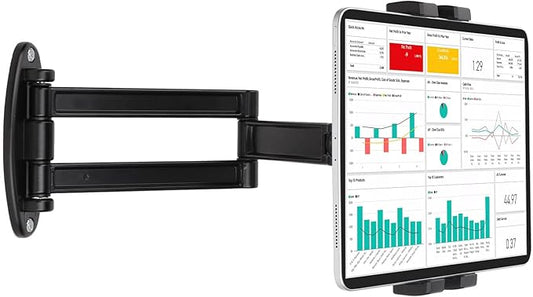 Mippko Foldable iPad Wall Mount Holder,Aluminium Extendable Tablet Wall Mount for 7~12.9 inch Tablets iPad/Nexus/LG G Pads/e-Reader/Switch,Adjustable Extension Articulating Arm Swivels Mount