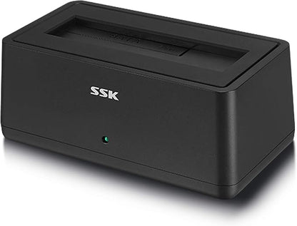 SSK USB 3.0 to SATA External Hard Drive Docking Station Enclosure Adapter for 2.5 & 3.5 Inch HDD SSD SATA, Super Speed up to 5Gbps, Support UASP no Drivers Needed(20TB Supports)