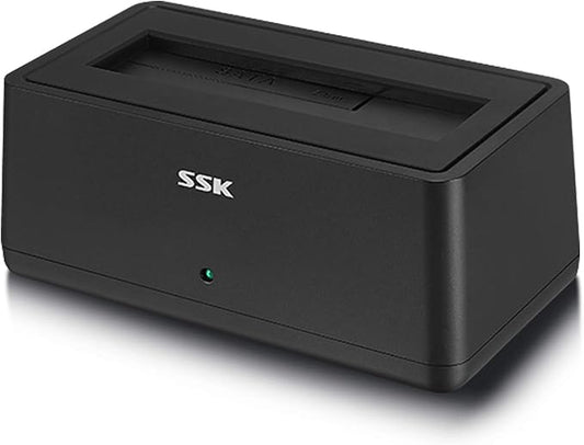 SSK USB 3.0 to SATA External Hard Drive Docking Station Enclosure Adapter for 2.5 & 3.5 Inch HDD SSD SATA, Super Speed up to 5Gbps, Support UASP no Drivers Needed(20TB Supports)