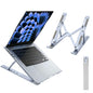 weourwe Ergonomic and Foldable Laptop Stand for Desk, Adjustable Riser, Fits All Laptops and Notebooks up to 17,Ultra-Thin,Ventilated Cooling,ABS+Silicone,Grey.