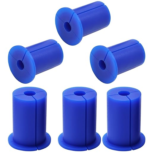 EASYEAH 6pc Starlink Cable Grommet 1" Silicone Waterproof Wall Hole Pass Through Split Cable Bushings for TV Wire Ethernet Cord, Starlink Cable Routing Kit Accessories, 38mm/1.5" Ht, Blue