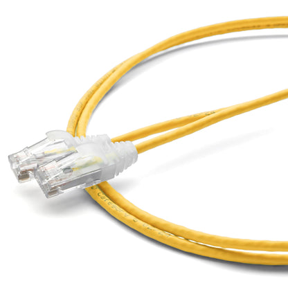 TRUECABLE Cat6 Component Rated Patch Cable, Unshielded (U/UTP), 3ft, Yellow, 28AWG Stranded Pure Copper, Snagless 10G High-Speed Ethernet Cable, PoE++ 4PPoE 100W, UL Listed, RoHS-3, 1 Pack