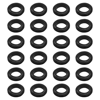 24 Pcs Rubber Grommets, 5/8" Inside Diameter 3/4" Drill Hole Rubber Wire Grommets O Ring Grommets for Wire, Firewall, Cables, Plugs, Automotive(Black)