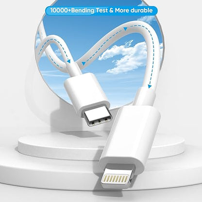 [Apple MFi Certified]Fast iPhone 14 Charger 3Pack,10FT USB C to Lightning Charging Cord with 20W USB Type C Charger Adapter for iPhone 14/14 Pro Max/13 Pro/13/12 Mini/12 Pro Max/11 Pro Max/Xs and iPad