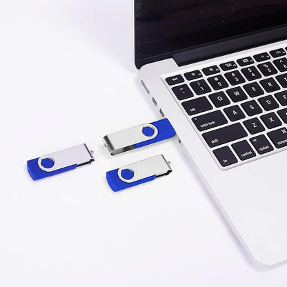 128MB Bulk Flash Drive 50 Pack EASTBULL FAT32 USB 2.0 Drive Pack (Blue)