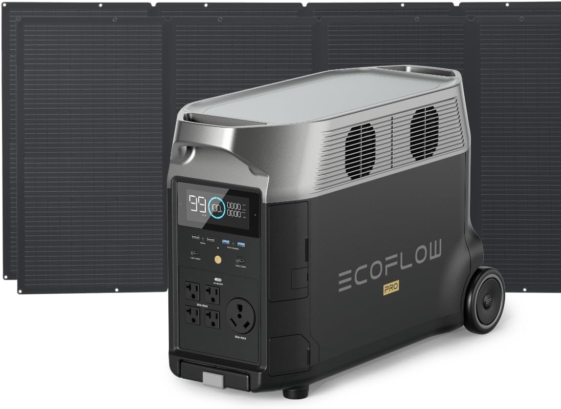 EF ECOFLOW Solar Generator 3.6KWh DELTA Pro with 400W Portable Solar Panel