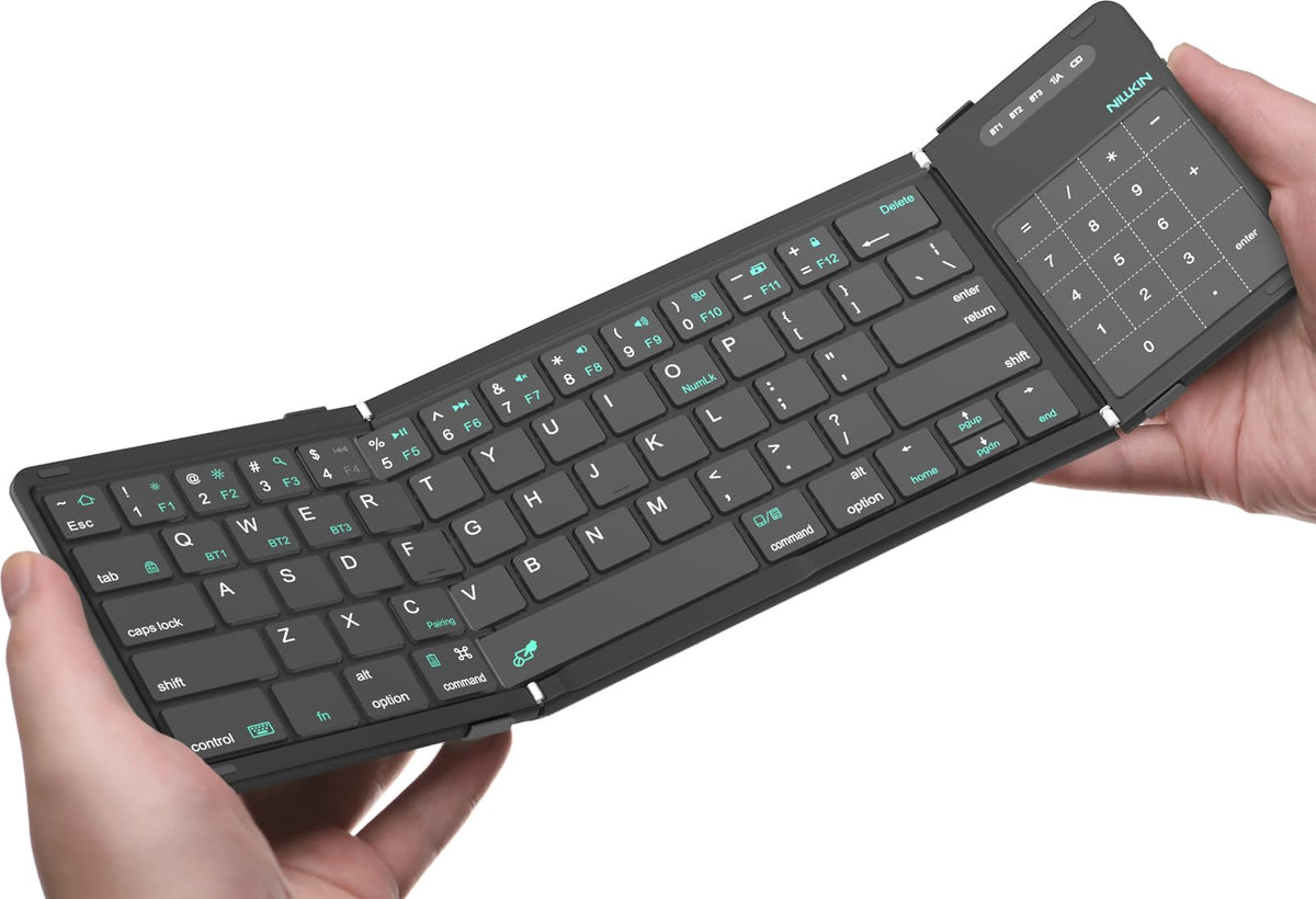 Nillkin Bluetooth 5.0 Foldable Keyboard with Trackpad & Numpad Green