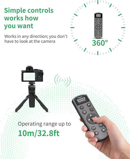 for Nikon Camera Remote Control, Hanpusen Rechargeable Wireless Shutter Release with OLED Screen for Nikon Z6 III/Zf/Z5II/Z50/Z50 II/Z fc/P1000/P1100/P950/B600/A1000/Z6 II/Z30/Z5/Z7 II, Replace ML-L7