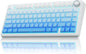AULA F75 Pro Wireless Mechanical Keyboard,75% Hot Swappable Custom Keyboard,RGB Backlit,Pre-lubed Linear Switches,Side Printed PBT Keycaps Mechanical Gaming Keyboards,Gradient Blue