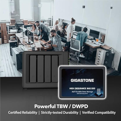 Gigastone 2TB NAS SSD Drive (12-Pack) 24/7 Durable TLC High Endurance RAID Data Storage Network Attached Storage 2.5" SATA Internal Solid State Hard Drives