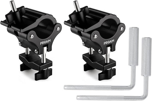 PROAIM Multi-Stand Holder Clamp Set for Camera Production Cart – Holds Lights & C-Stands, Compatible with Victor/Atlas Cart, Payload up to 68 kg /150 lb (VCTR-LC)