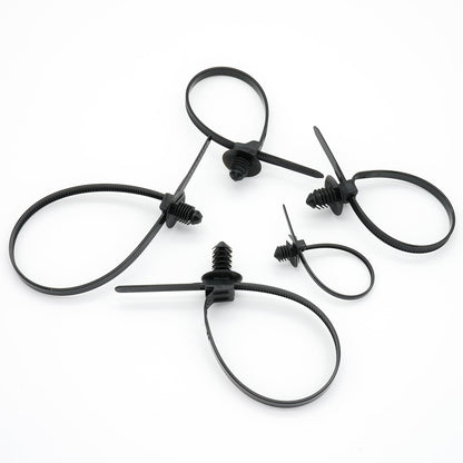 Semrien Push Mount Cable Ties Assorted Sizes Push Mount Zip Ties, 240 Pcs
