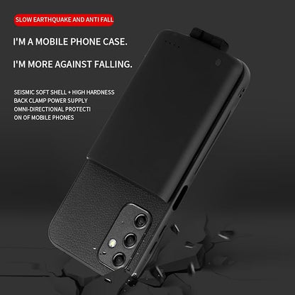 Fey Battery Case for Galaxy A34, Extended Charging Cases for Samsung Galaxy A34 5000mAh Rechargeable External Backup Power Bank Charger Cover, Black