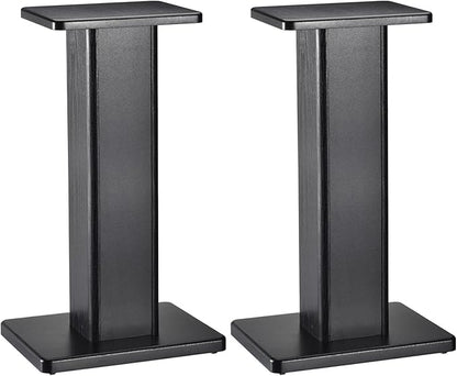 MECCANIXITY Wood Speaker Stands, 2 Pack 19.7 Inch (50cm) Universal Speaker Stand Hollowed Bases Enhanced Audio Listening for Home Theaters Cinema
