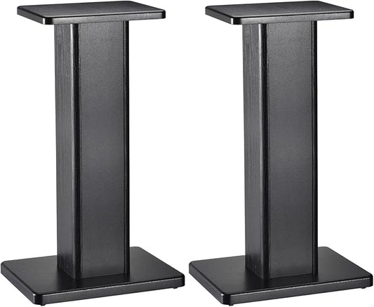 MECCANIXITY Wood Speaker Stands, 2 Pack 19.7 Inch (50cm) Universal Speaker Stand Hollowed Bases Enhanced Audio Listening for Home Theaters Cinema