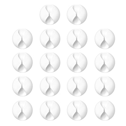Znben 18 Pack Mini Cable Clips, Adhesive Cord Holder for Desk, White