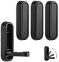 YipuVR 4PCS Gold Foldable Wall Hooks, Metal Folding Hooks Wall Mount, Easy Installation, Suitable for Bathroom Kitchen, Flip Down Hook for Wal l Hanging Coat, Bag, Towel, Key, Hat (Black)