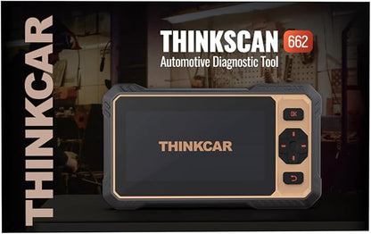 THINKCAR THINKSCAN 662 OBD2 Scanner,Car Diagnostic Tool with Bidirectional Active Test,Car Scanner Engine ABS SRS Transmission,Scanner for Car with 12 Reset,CAN FD & FCA SGW,Lifetime Free Update