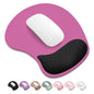 ITNRSIIET Ergonomic Mouse Pad, Cushioned Gel Wrist Rest, Non-Slip Base, Smooth Surface, Cute Multi-Color, 9.5 x 8.2 in, White