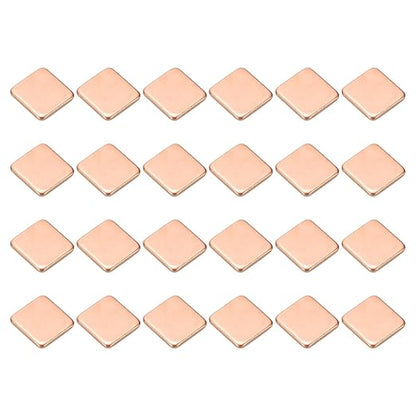 PATIKIL Copper Heatsink Pad Shims, 24 Pcs 15x15x2mm Copper Pad Shim IC Chipset GPU CPU Thermal Heatsink for Cooling Laptop Desktop Computer
