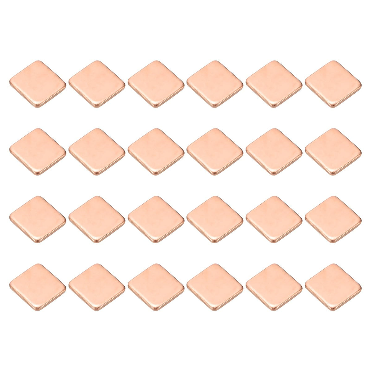 PATIKIL Copper Heatsink Pad Shims, 24 Pcs 15x15x1.5mm Copper Pad Shim IC Chipset GPU CPU Thermal Heatsink for Cooling Laptop Desktop Computer