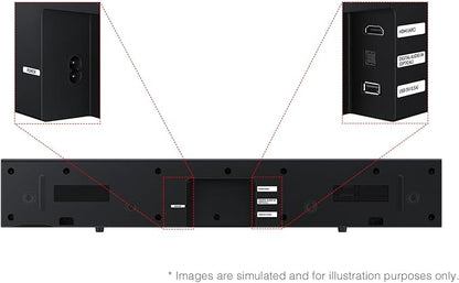 Samsung B-Series Soundbar HW B400F 2.0 ch Soundbar with Built in Subwoofer (2025 Model) One Remote Control, Surround Sound Expansion, Voice Enhance Mode