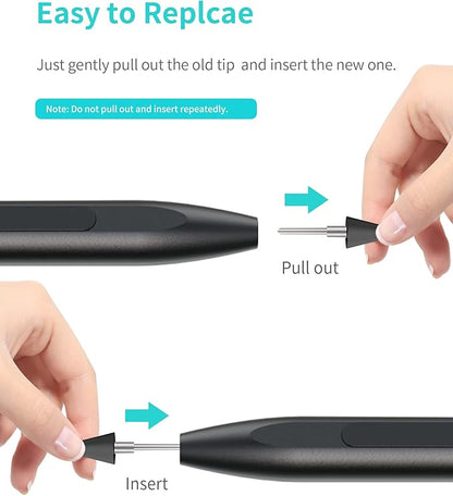 Metapen Tips (3pcs, Black) - Only Compatible with Metapen Stylus Pen M1 / M2 for Surface and G1 for Chromebook with USI Support - TIP302