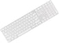 Allinside White Keyboard Cover for Mac Magic Keyboard with Touch ID and Numeric Keypad A2520 US Layout