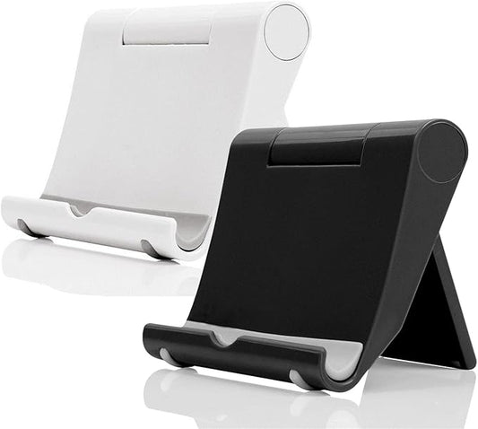 JUSDIQIR Adjustable Foldable Cell Phone Stand for Desk, Compatible with Most Smartphones and Tablets, Fits Devices up to 10 Pounds