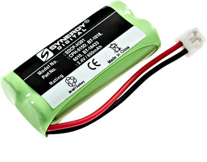 Synergy Digital Cordless Phone Batteries - Replacement for AT&T BT8001, BT8300, BT184342, BT284342 Cordless Phone Batteries (Set of 2)