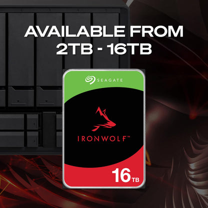 Seagate IronWolf 12TB, Interne Harde Schijf, voor NAS RAID, NAS, 3.5", SATA 6 GB/s, 7200 RPM, 265 MB cache, FFP, Data Rescue Service (ST12000VNZ008)