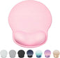 Ergonomic Mouse Pad with Wrist Rest, Large Mousepad(10.6'' x 9''), Office Wrist Support Mouse Mat with Non-Slip Base, Pain Relief for Laptop & Computer（Pink）