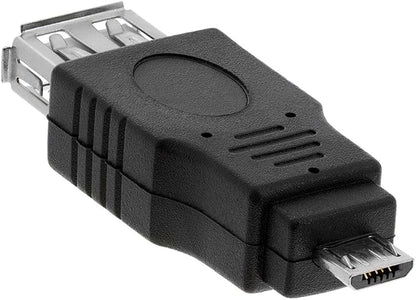Cmple - Micro USB to USB Adapter Standard USB 2.0 A Female Jack to USB Micro B Male Plug OTG Connector Converter for Cameras Tablets Phones Dash Cams Transfer Photos to Computer