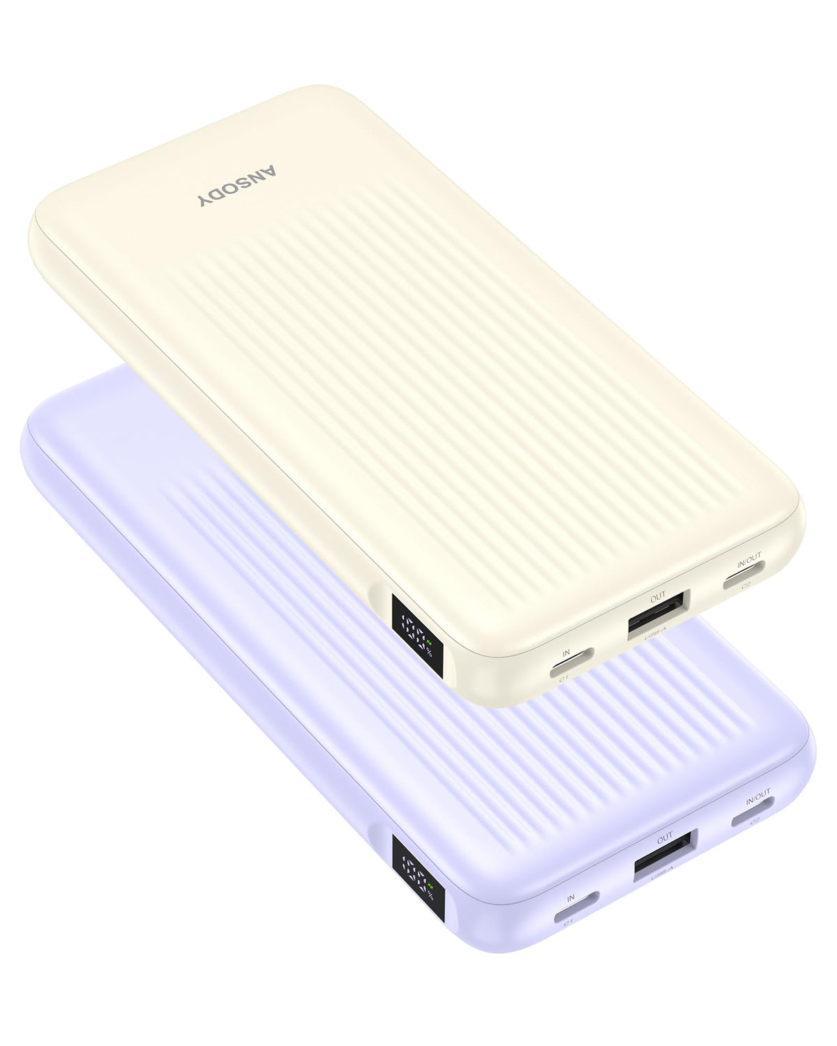 Ansody 2-Pack Power Bank, 10000mAh 22.5W Fast Charging Portable Charger