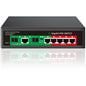 STEAMEMO 5 Port PoE+ Switch | Easy Smart Managed Ethernet Switch | Support VLAN, QoS | 52W Total PoE Budget | Fanless Metal | Plug & Play (Desktop/Wall Mount)