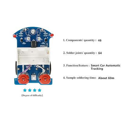 Soldering Practice Kit DIY D2-5 Tracking Car Plug-in Circuit Kit Learn Soldering Kit for Beginners