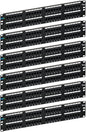 ICC CAT6 Patch Panel, UL Listed & PoE++ Rated Gigabit Applications, Rackmount 48 Port 2U 19-Inch Network Patch Panel with Rear 110 IDC Terminal Blocks for Gigabit Network Switch, Black, Pack of 6
