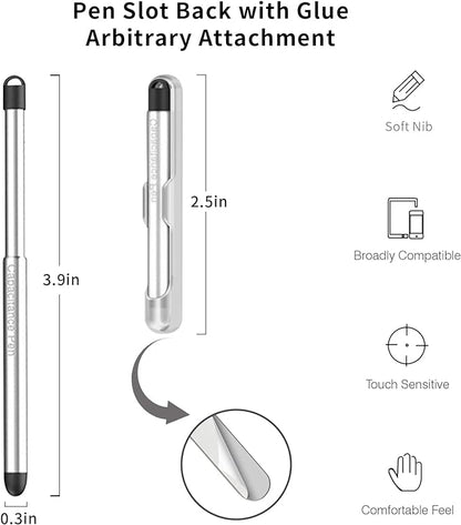 Stylus Pens with Pen Slot for Touch Screens, High Precision Capacitive Universal Stylus for iPad iPhone Tablets Samsung Galaxy All Touch Screen Devices (Purple)