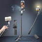 71" Tripod for iPhone with Light, Auto Face Tracking Selfie Stick Tripod, Upgrade Strong Gimbal Stabilizer 360 Rotation with Remote for Content Creator Vlog Live Streaming Video Record Tiktok YouTube