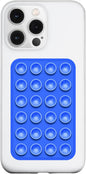Silicone Suction Phone Case Mount, Silicon Adhesive Phone Accessory for Smartphones, Hands-Free Mirror Shower Phone Holder for Selfies, Tiktok Videos (Dark Blue)